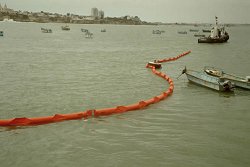 Using Oil Containment Booms in the Galapagos Islands Protection Project